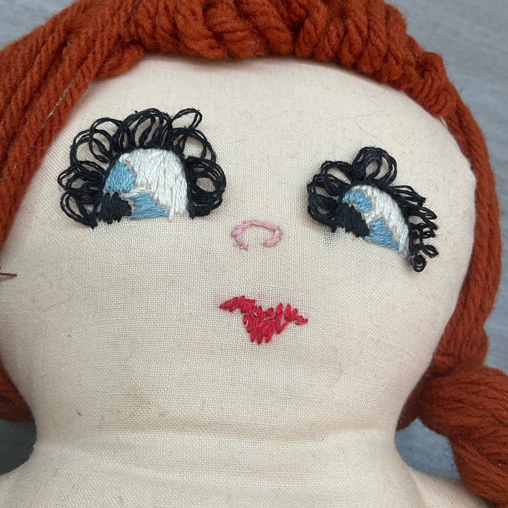 VINTAGE HANDMADE 15” DOLL - Picture 4 of 8